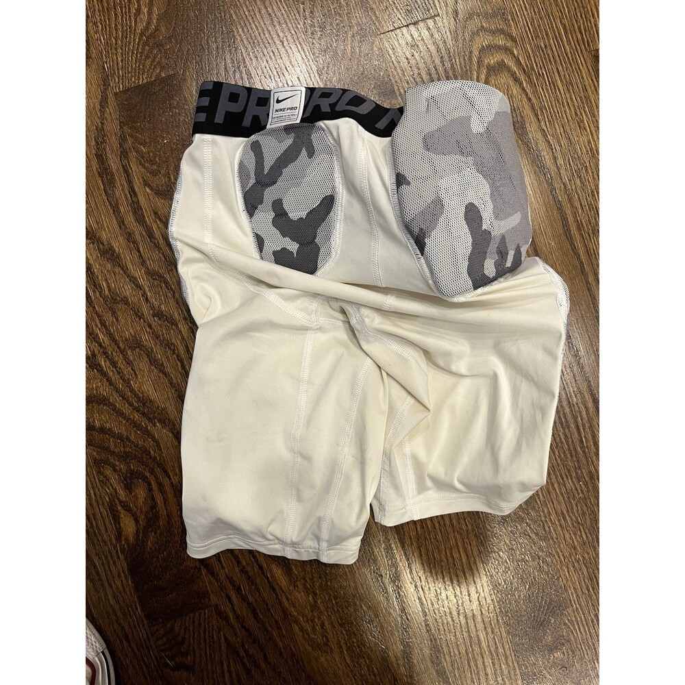 Nike Pro Hyperstrong Padded Football Shorts Boys Medium Tackle White Athletic
